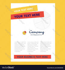 Pie Chart Title Page Design For Company Profile Vector Image On Vectorstock