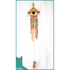 hand painted bamboo wind chimes