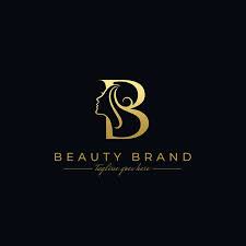 letter b beauty face hair salon logo