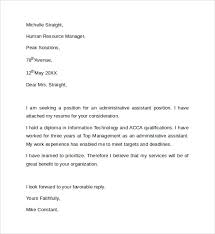 Cover Letter Administrative Assistant Examples Under