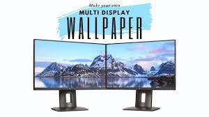 dual multiple monitor span a single