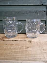 Dimpled Beer Pint Glasses Set Of 2 With