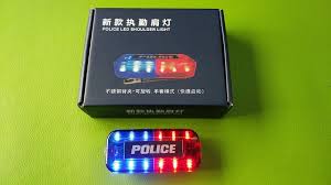Rechargeable Red Blue Flashing Led Police Shoulder Warning