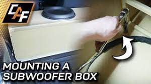 mounting a subwoofer box in vehicle