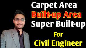 carpet area and built up area in hindi