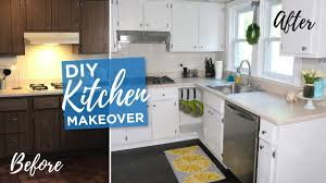 Cabinets and islands can be changed to get a new face. Diy Kitchen Makeover Budget Kitchen Diy Remodel Painted Cabinets Before After Youtube