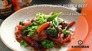kikkoman stir fry black pepper beef