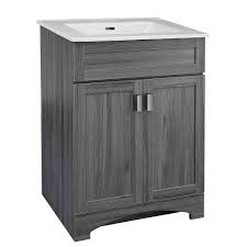 Drawers and cabinets for storage are important things to consider. Glacier Bay Rocara 24 Inch W Vanity Combo With White Vitreous China Top The Home Depot Canada