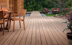 can composite decking touch the ground
