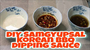 diy samgyupsal korean barbeque dipping