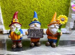 Miniature Resin Fall Garden Gnomes