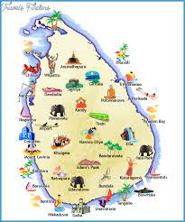 sri lanka map tourist attractions