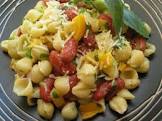 lemon and hot  pasta salad with kidney or cannellinni beans