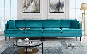 Large Velvet Sofa Living Room Couch