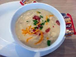 a bowl of country potato soup picture