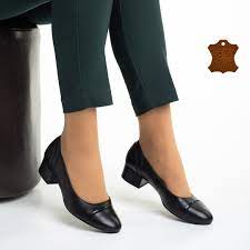 Pantofi dama negri din piele ecologica Alyx - Kalapod