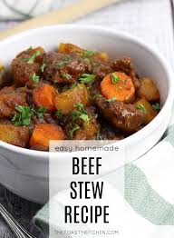 Like our classic beef stew this slow cooker version is an easy, comfort food soup recipe you can make any day of the week. Easy Beef Stew From Scratch The Toasty Kitchen