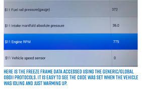 freeze frame diagnostics