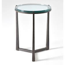 clemmons round glass top side table