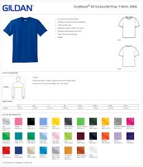 Gildan T Shirt Color Options Rldm
