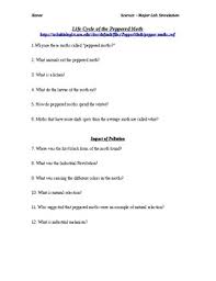 Peppered moth lab worksheets kiddy math. Peppered Moth Online Lab Sheet By Mrs Gs Next Generation Science Resources
