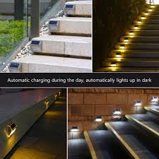 10 Pieces Led Solar Stair Lights Solar Powered Step Lights Outdoor Lighting For Steps Paths Patio Waterproof Deck Solar Lights Shop For Solar Products Here