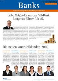 The code is used to identify an individual branch of a financial organization in germany. Die Neuen Auszubildenden 2009 Vr Bank Langenau Ulmer Alb Eg