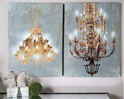 Chandelier Wall Art Canvas Set With