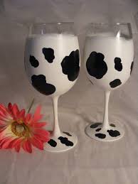cow print wine glasses can be