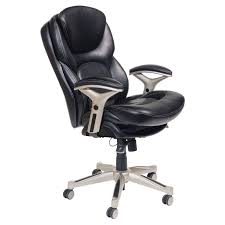 Best seller in managerial chairs & executive chairs. Serta Back In Motion Health And Wellness Mid Back Bonded Leather Executive Office Chair Smooth Black Walmart Com Walmart Com