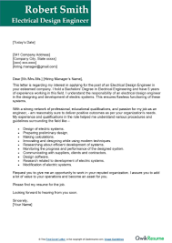 electrical design engineer cover letter