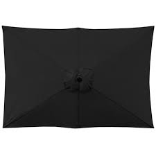 Black Rectangle Outdoor Steel Umbrella