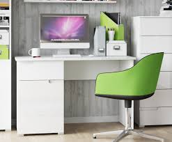 Super white glass 2 drawer desk burke decor. Cellini Large White Gloss Computer Desk Office Workstation
