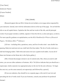 Mla Format Sample Paper  th Edition In Essay Example    Wonderful     Edition of research paper  Cover letter to answer via an annotated  bibliography in mla handbook for writers of the mla handbook  th edition   directions on    