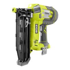 Ryobi 18 Volt One Lithium Ion Cordless Airstrike 16 Gauge Cordless Straight Finish Nailer Tool Only With Sample Nails