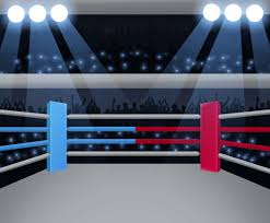 boxing ring cartoon background