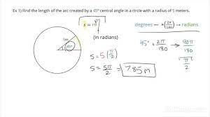 How To Find Arc Length In Radians