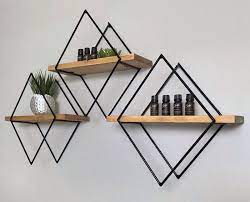 geometric wall shelves by village craft