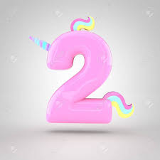It is the natural number following 1 and preceding 3. Cute Unicorn Pink Number 2 With Different Colors Horn Mane And Stock Photo Picture And Royalty Free Image Image 75892214