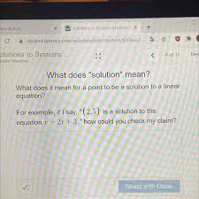 Solution To A Linear Equation