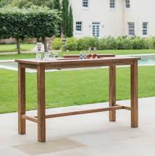 Solid Teak Garden High Bar Table With