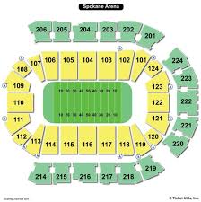spokane arena seating charts views