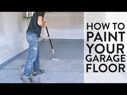 to paint your garage floor