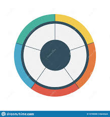 Pie Chart Circle Infographic Template With 5 Options