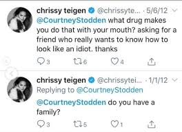 It comes after she said deleted 60,000 tweets as a result of internet trolls falsely accusing her. Chrissy Teigen Inflicted So Much Pain On Lindsay Lohan By Mocking Troubled Actress Self Harming In 2011 Tweet