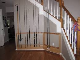 wall mounted fishing rod rack plans off