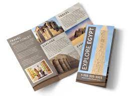 travel egypt tri fold brochure template