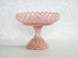 Reserved Vintage Pink Milk Glass Cake