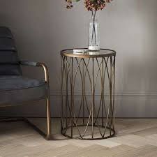Halle Brass And Glass Side Table
