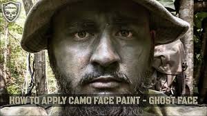 how to apply camo face paint ghost